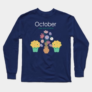 October Birth Flowers Long Sleeve T-Shirt